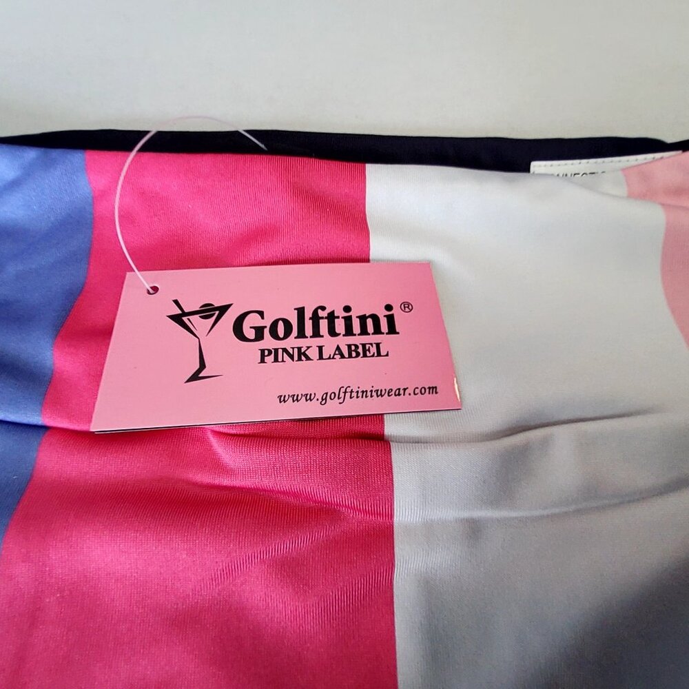Golftini Golf Skort With Colorful Stripe Pattern Pink Label Size L Connection- - Picture 7 of 12